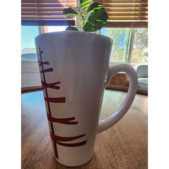 2012 Starbucks Holiday Christmas Tree Red & White Coffee Cup Tea Mug | 16oz - Picture 2 of 5